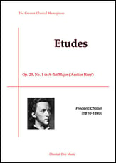 Etude Op. 25, No. 1 in A-flat Major ('Aeolian Harp') piano sheet music cover
